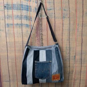 Upcycled levis denim shoulder bag